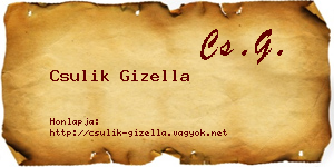 Csulik Gizella névjegykártya